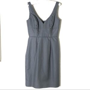 J Crew Karlie Dress Womens 4 Charcoal Gray Bridesmaid Preppy Wedding Elegant
